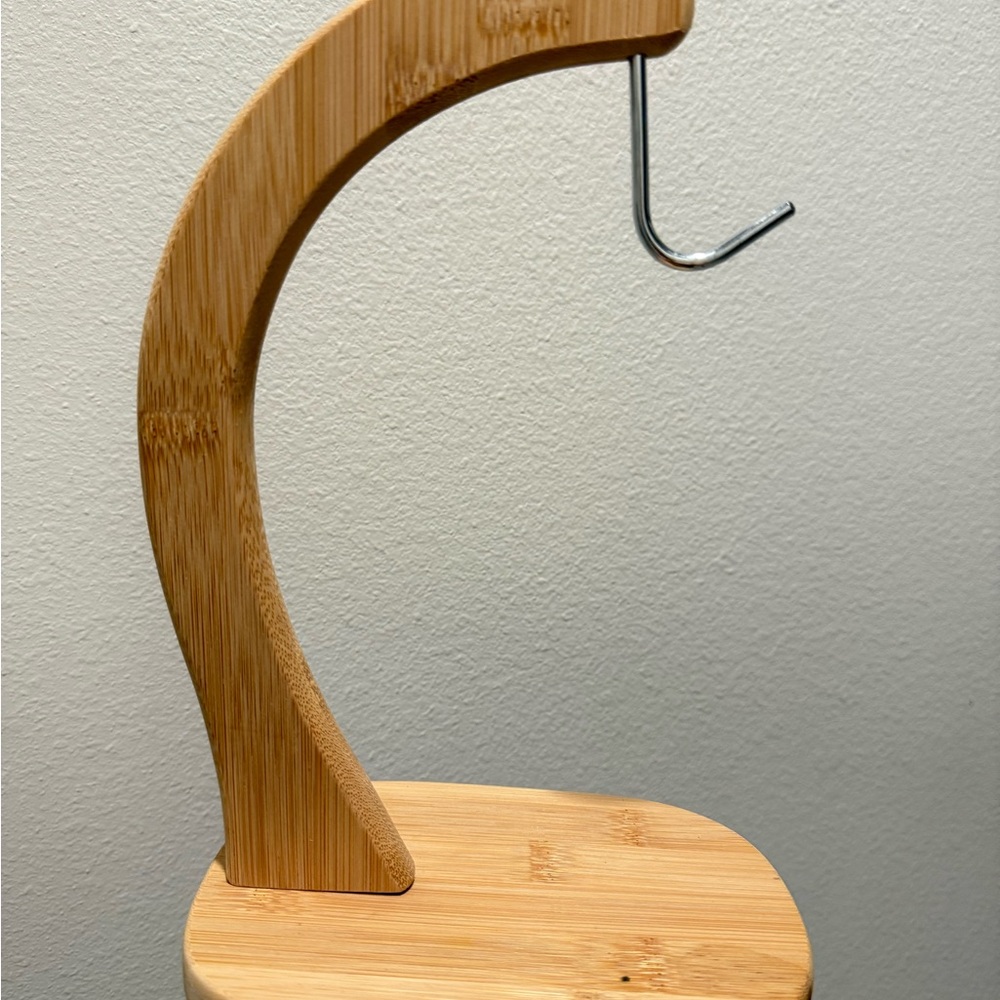 Bamboo banana Stand with Metal Hook